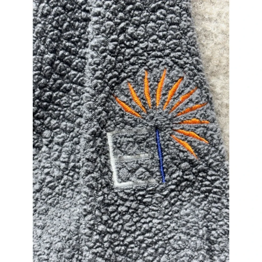 Patagonia Sweater Mens Small Gray Shearling Fleece Pullover Quarter Button Up‎